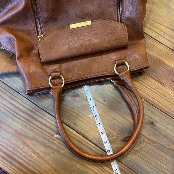 Liz Claiborne Women’s Cognac Multi-divider/Pockets XL Handbag Tote and Wallet - Picture 14 of 16